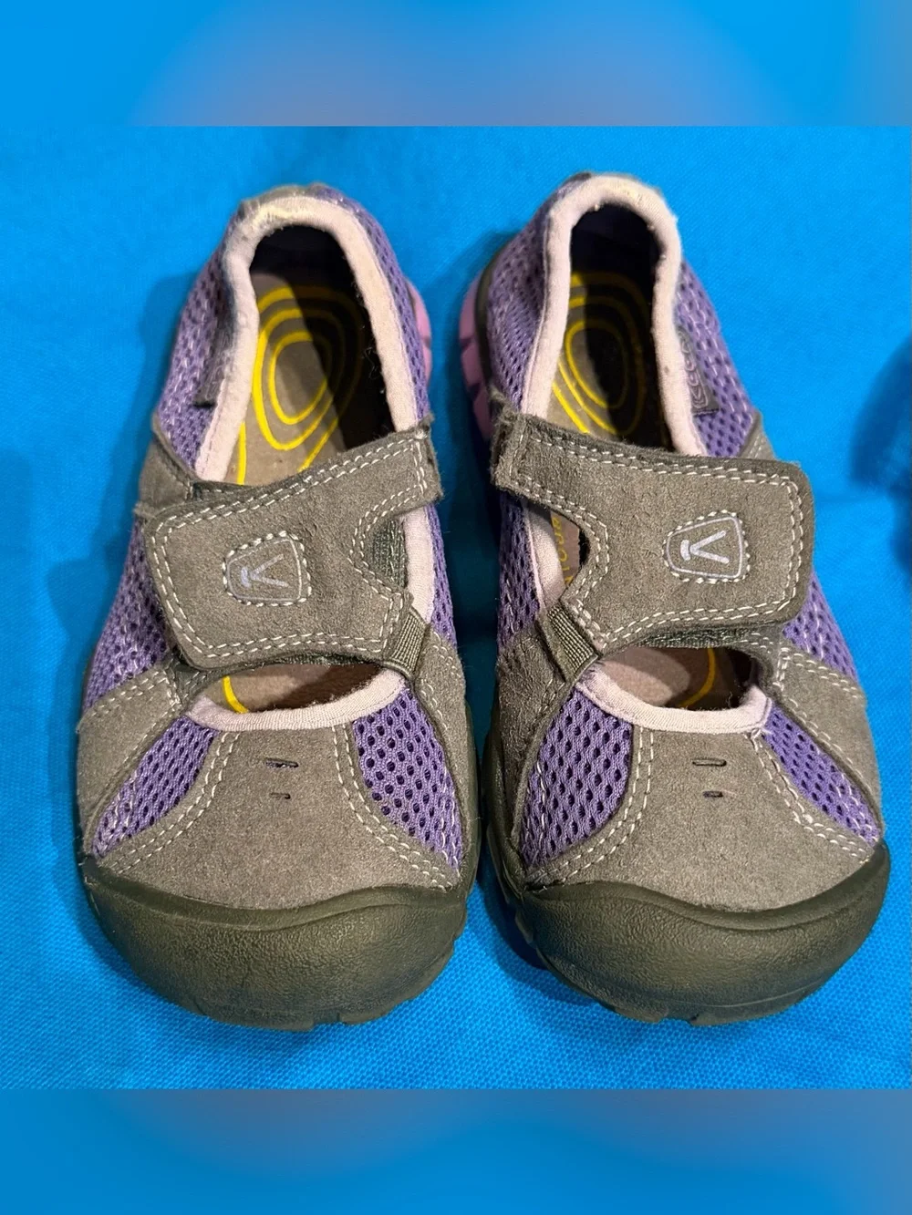 KEEN CNX sz 11 Purple Mesh/Gray Leather Hiking/Water Sandal
